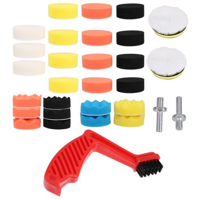32 pièces polisseur tampon de polissage éponge de de lavage de voiture équipement d'épilation à la cire LUSTREUSE - POLISHEUSE