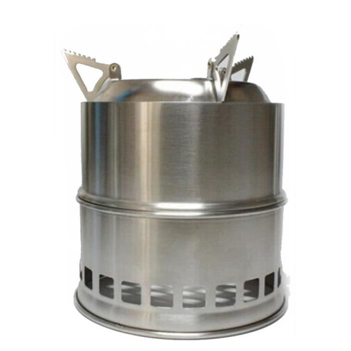 1 PC Cook Stove Heavy Duty en acier inoxydable Premium Fournitures de combustion portables pour pique-nique VELO ELLIPTIQUE