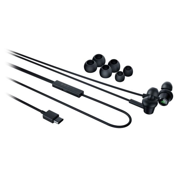 Razer Hammerhead ANC avec Suppression Active du Bruit Technologie Convertisseur Analogique Intégré Casque Mobile USB-C