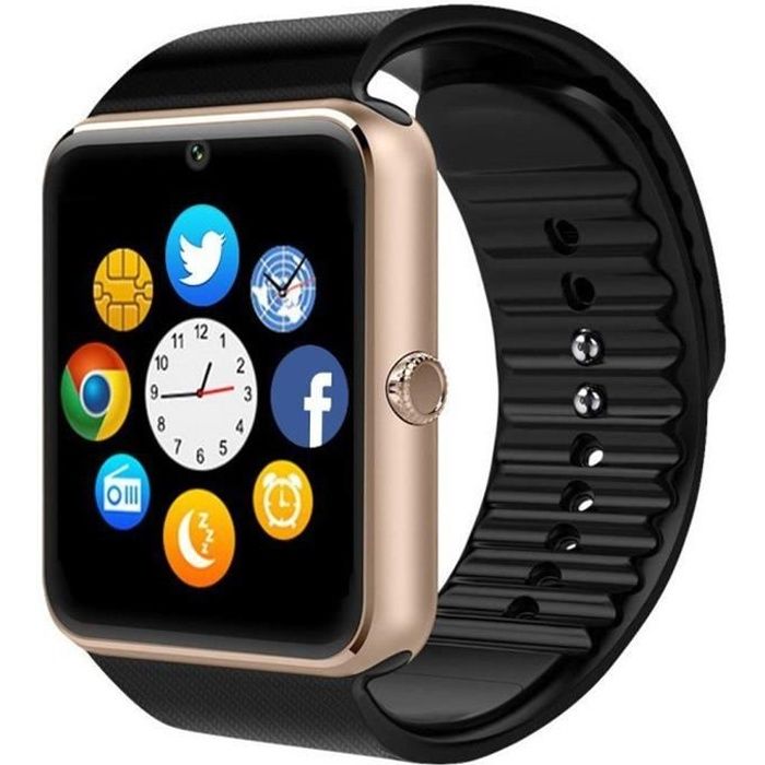 SHOP-STORY - Smartwatch Montre Connectée Compatible tous Smartphones Android et iPhone - Version Or Rosé
