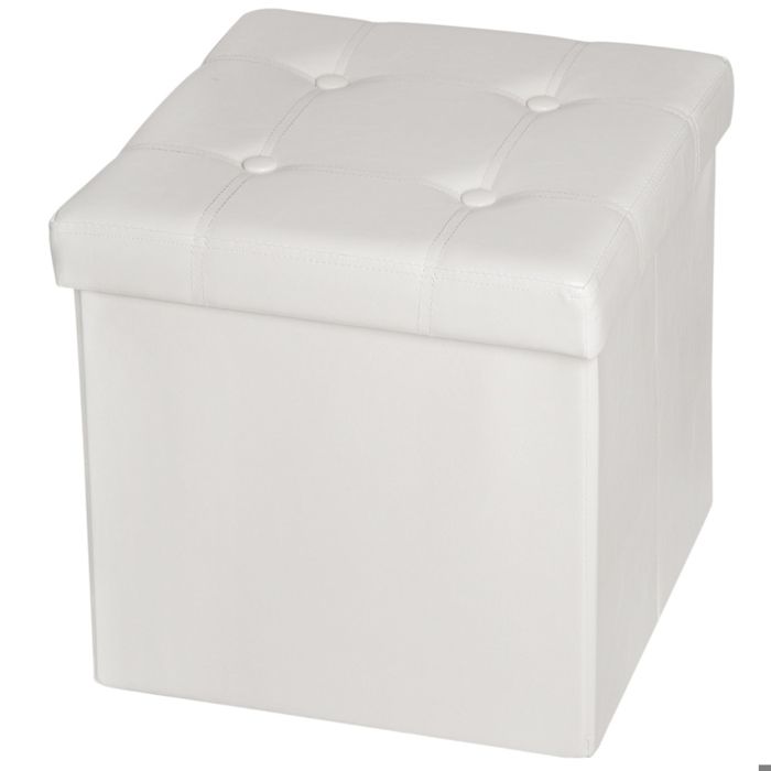Pouf Rangement Blanc