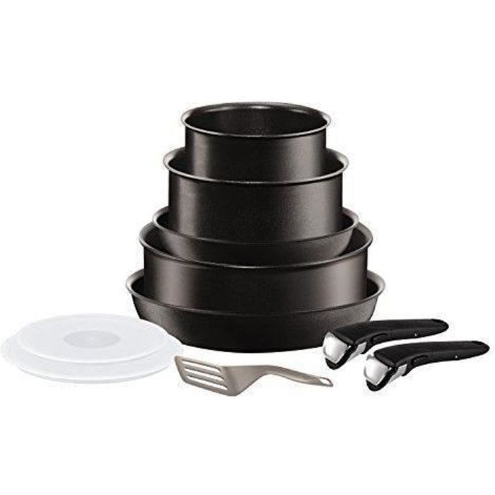 Tefal L6549702 Set de poêles et casseroles - Ingenio 5 Performance Noir 10 Pièces - Tous feux dont induction