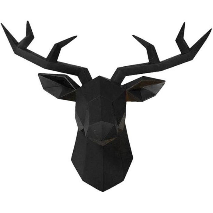 Cerf tête décor résine mur cintre créatif cerf corne pendentif ornement mural nordique géométrique OBJET DE DECORATION MURALE
