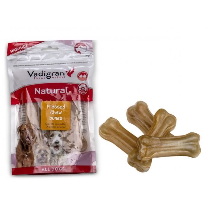 Friandise Natural Os à Mâcher pressé. 5 cm x 25 pieces. 313 g.-Vadigran 16,000000