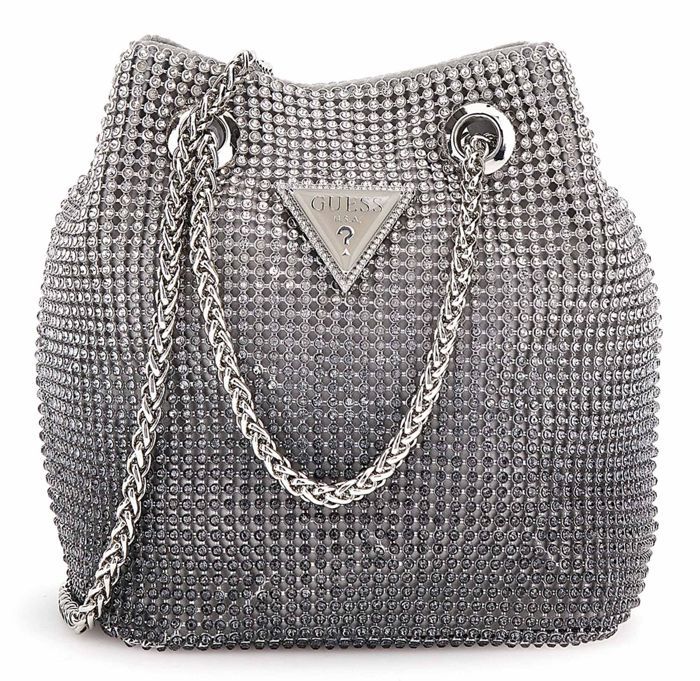 GUESS Sac de soirée argent pour femme - Zalina Mini Pouch 302696