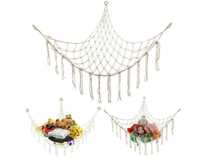 iKeelo 2 Unités Hamac de Rangement pour Jouets, Macramé Hamac de Range pour Jouets pour Animaux en Peluche, Organisateur Suspendu pour Chambre d'enfant pour Peluches iKeelo 2 Unités Hamac de Rangement pour Jouets, Macramé Hamac de Range pour Jouets pour Animaux en Peluche, Organisateur Suspendu pour Chambre d'enfant pour Peluches