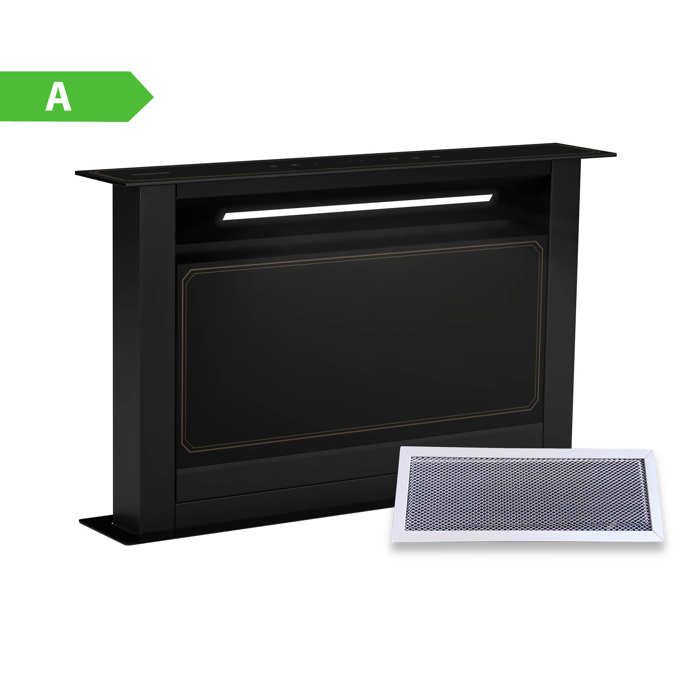 Hotte Aspirante Escamotable KKT KOLBE DRAFT600 - 60 Cm - A++ - Noire/argentée - Downdraft