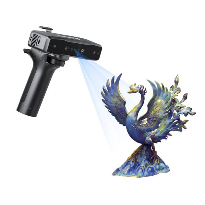 Creality Otter Lite Scanner 3D sans Fil WIFI6 Précision de 005 mm Design Innovant Quatre Yeux Convient Toutes les Tailles
