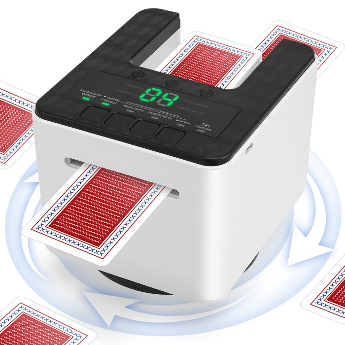Automatique Mélangeurs de Cartes et Distributeur Distributeur de Cartes électronique Distributeur de Cartes à Jouer Rotatif 360 °