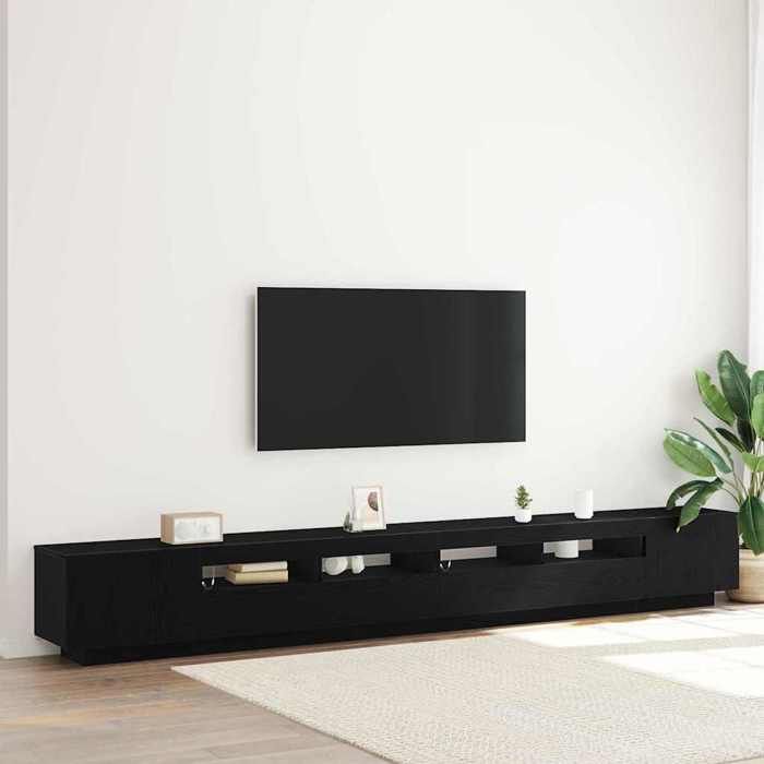 Meuble TV 3 pcs-Banc TV-Meuble Télé Noir 300 x 35 x 40 cm Bois dingénierie 613246