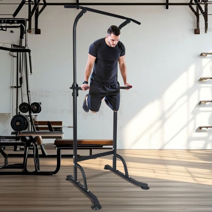 Chaise Romaine Station- Multifonctions Barre de Traction dips Banc de Musculation Power Tower