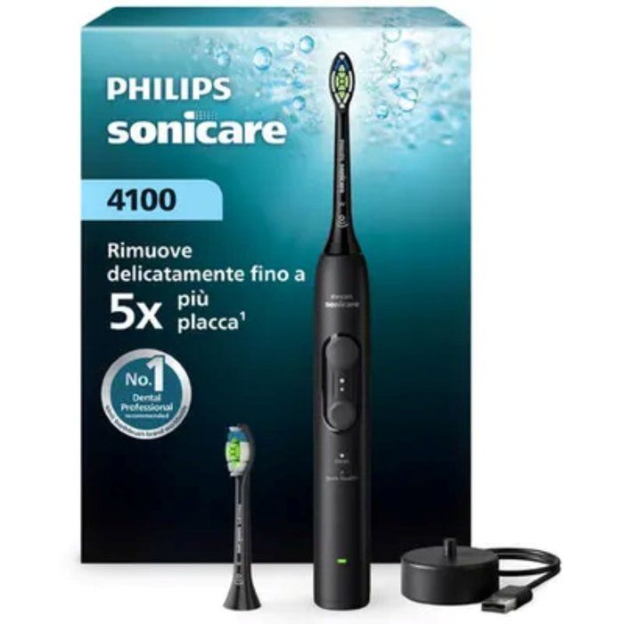 Brosse à Dents Sonique Philips Sonicare 4100 HX404252 2 Modes 2 Embouts Capteur Pression Minuteur