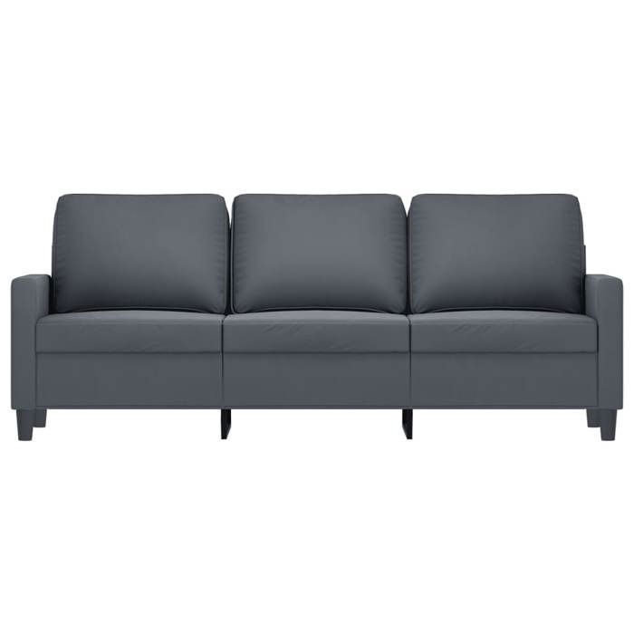 Gris SOFA - PHSH - Canapé avec 3 places - contemporain - Gris foncé 180 cm Velours C1590