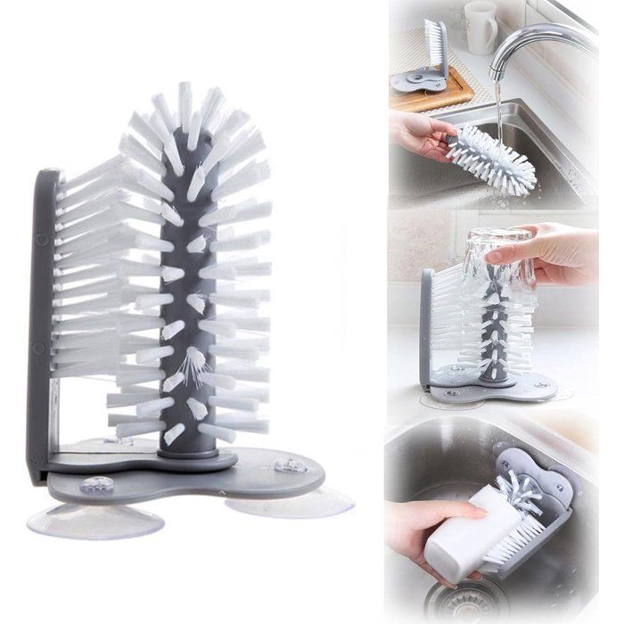 Brosse à vaisselle  Brosse de rinçage pour verres  Nettoyant pour verres à bière  Pour verres et couverts