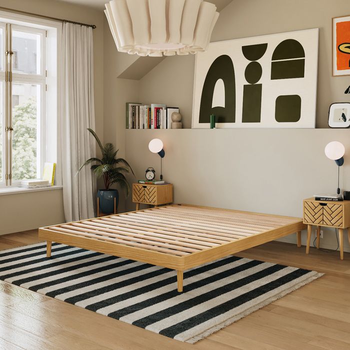 SLOME Sommier bois pin clair Ali 160x200 cm