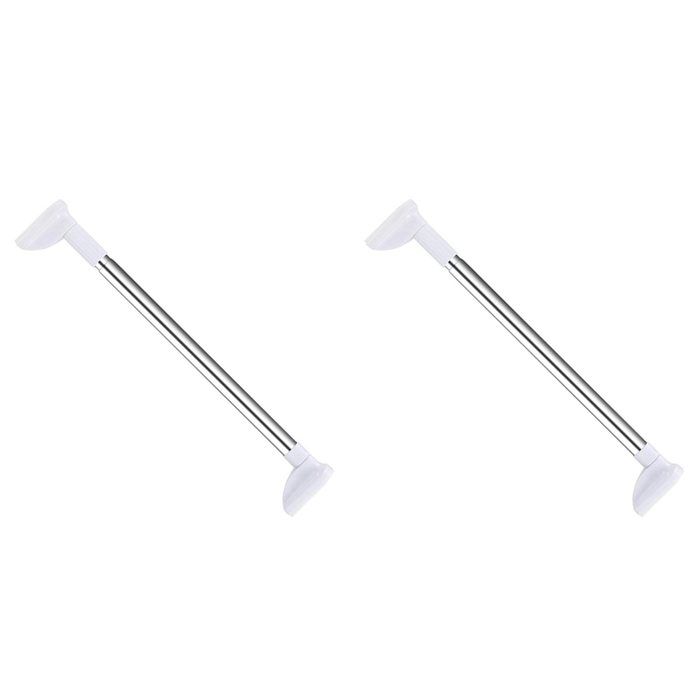 2X Tringle à Vêtements Télescopique Sans Perforation Tringle à Rideaux Extensible en Acier Inoxydable Installation Facile pour