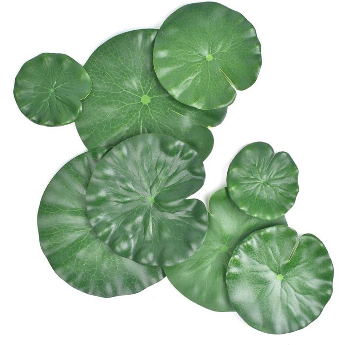Lot 8 plantes bassin – Feuilles lotus artificielles 4 tailles – Flottantes mousse – Nénuphar feuillage Lot 8 plantes bassin – Feuilles lotus artificielles 4 tailles – Flottantes mousse – Nénuphar feuillage
