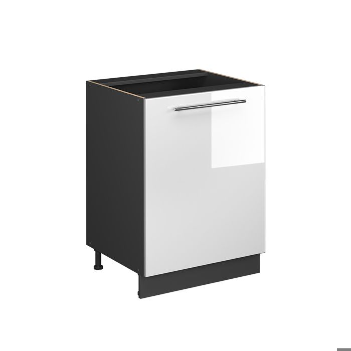 Meuble bas de cuisine Fame-Line 60cm 1 porte sans plan de travail Blanc Haute brillance/Anthracite Vicco 65177 Meuble bas de cuisine Fame-Line 60cm 1 porte sans plan de travail Blanc Haute brillance/Anthracite Vicco 65177