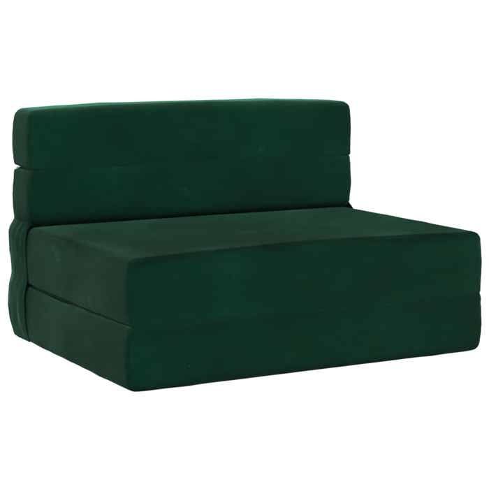 Banquette-lit - Canapé-lit pliable - vidaXL - tissu - vert foncé - 70 x 72 x 60 cm 4994277
