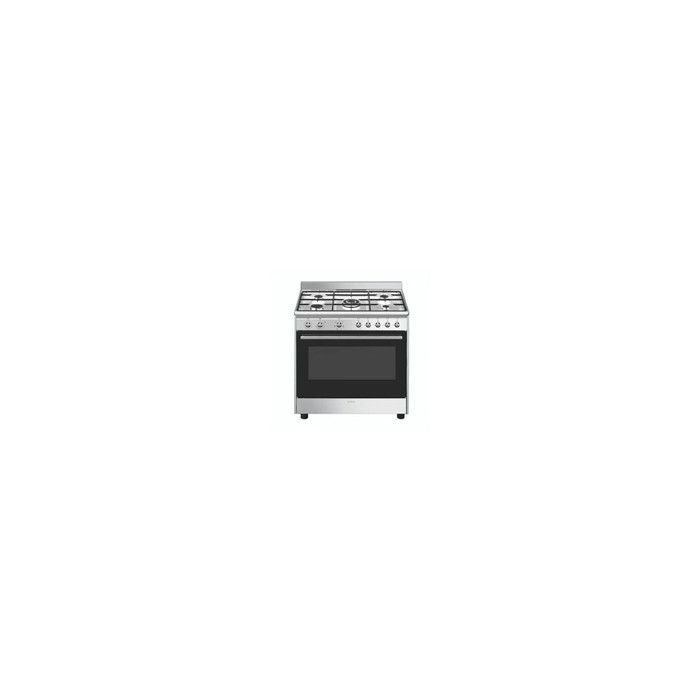 Smeg Piano de cuisson gaz 115 L L. 60 x H. 90 cm CX90GM inox Gris - vue 3