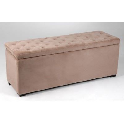Banc Coffre Capitonne Velours Taupe Amadeus Achat Vente Banc