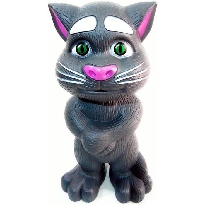 Peluche Y738F Intelligent Talking Tom Cat avec une touche d enregistrement histoire Rhymes And Songs gris Cdiscount Jeux Jouets
