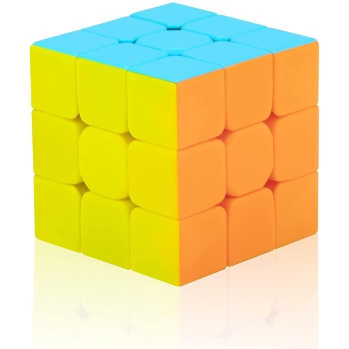 Cooja Speed Cube 3x3 – Cube Magique Sans Autocollant, Super Rapide Et Hyper Fluide, Idéal Pour Les Petits Génies Du Casse-Tête !