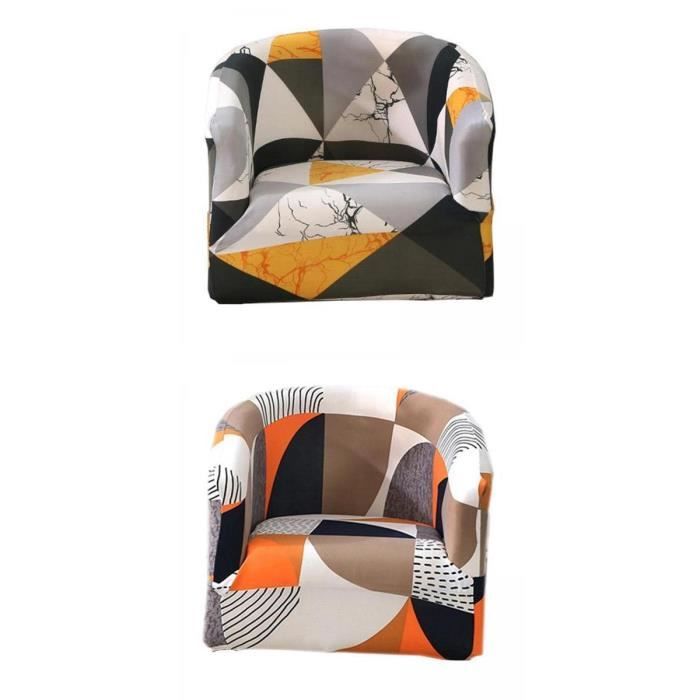Housses de chaise de baignoire - Noname - 2 pièces - Velours extensible - Lavable - Orange