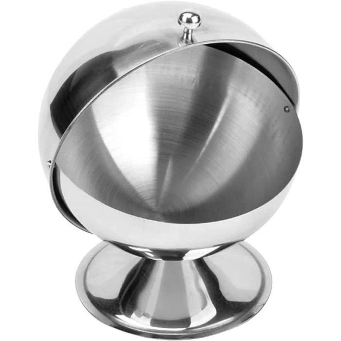 Sucrier APS En Acier Inoxydable Avec Couvercle à Roulettes - Capacité 16 Oz (environ 450ml), Design élégant Avec Charnière