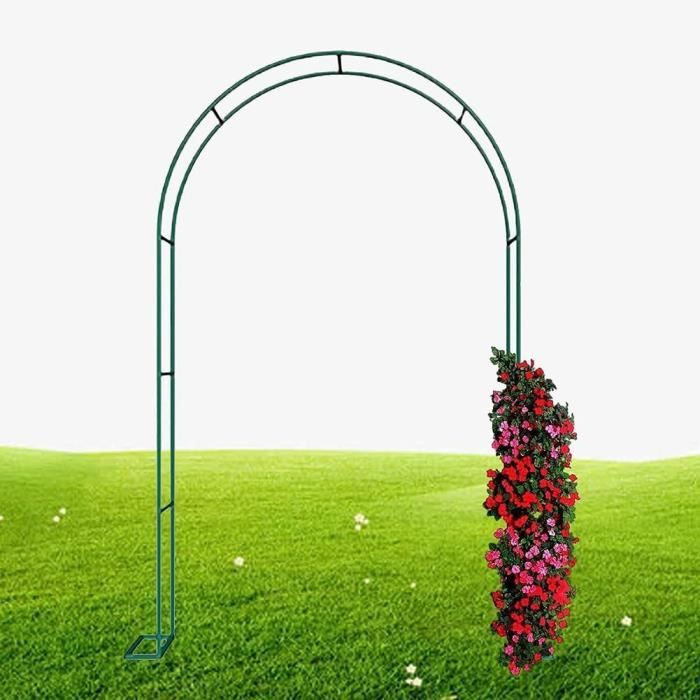 Arche à Rosiers En Métal Galvanisé - Support Plantes Grimpantes Pour Jardin - Blanc Résistant Aux Intempéries - 11