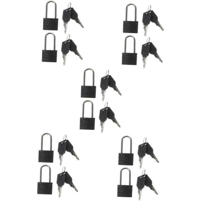 Taiyeestar Lot de 10 Petites Cadenas avec Clés, Cadenas de Valise Mini