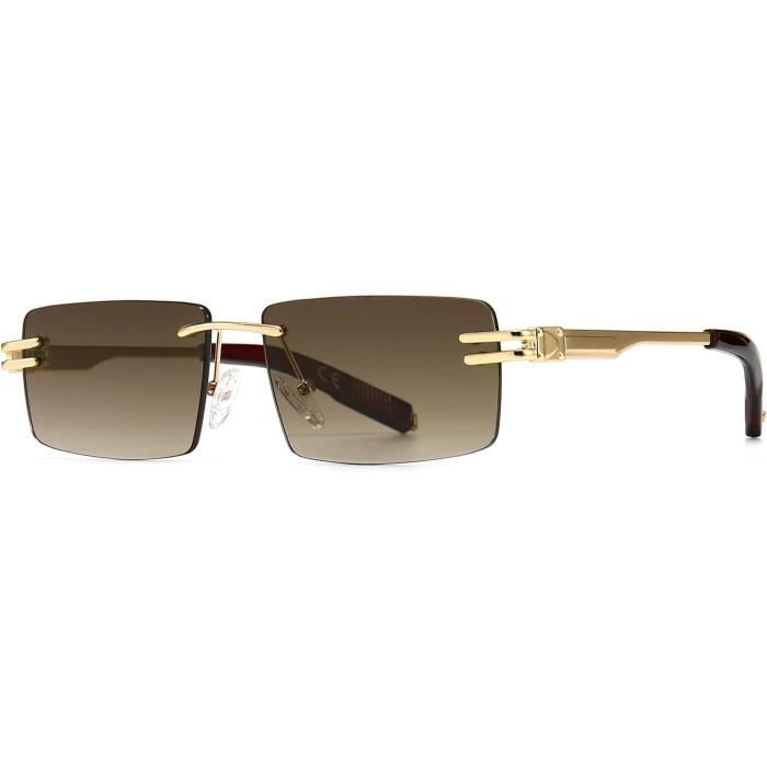 Lunettes De Soleil R tro Sans Monture Pour Hommes Femmes Lunettes