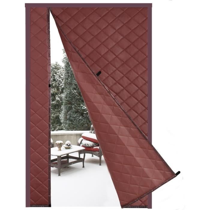 Rideau Magnétique Isolant Pour Porte D'entrée - 75x200 Cm, Coupe-vent Et Anti-froid Hiver