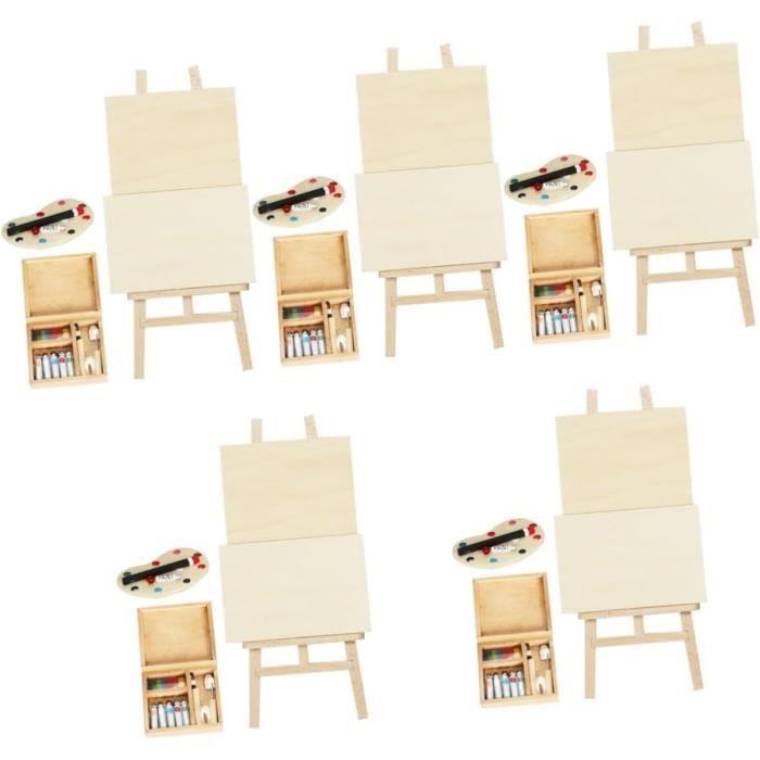 Odoria – Mini Chevalet Et Kit Peinture 1/12 – Accessoire Maison De Poupée – Décoration Atelier Miniature – 14,5 Cm