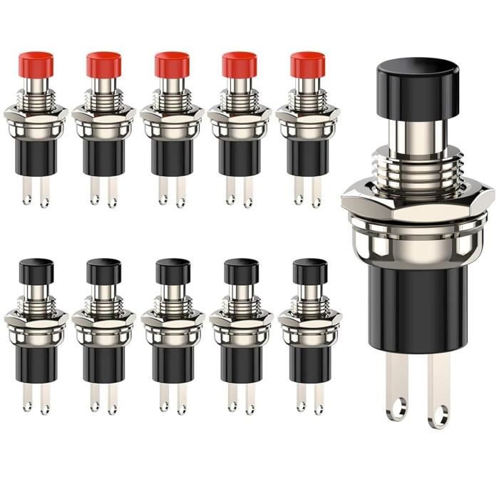 Bouton Poussoir Miniature S Momentanés Miniatures 940 - Noir Ou Rouge - Lot De 1 à 20 Pièces Boutons Poussoir - Foto 10