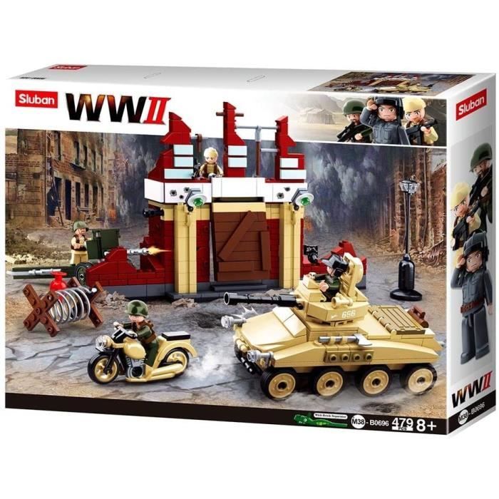 Jeu de construction brique emboitable compatible lego sluban wwii 2ème
