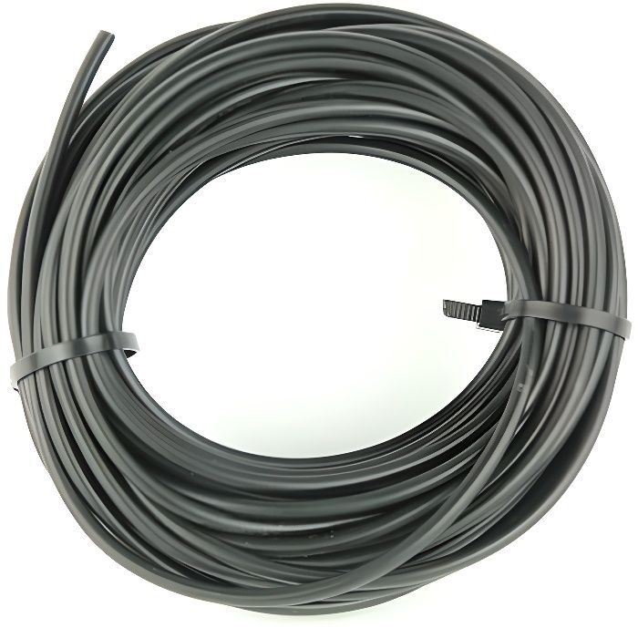 FIL ELECTRIQUE SOUPLE 6 mm² couleur noir longueur 10 mètres
