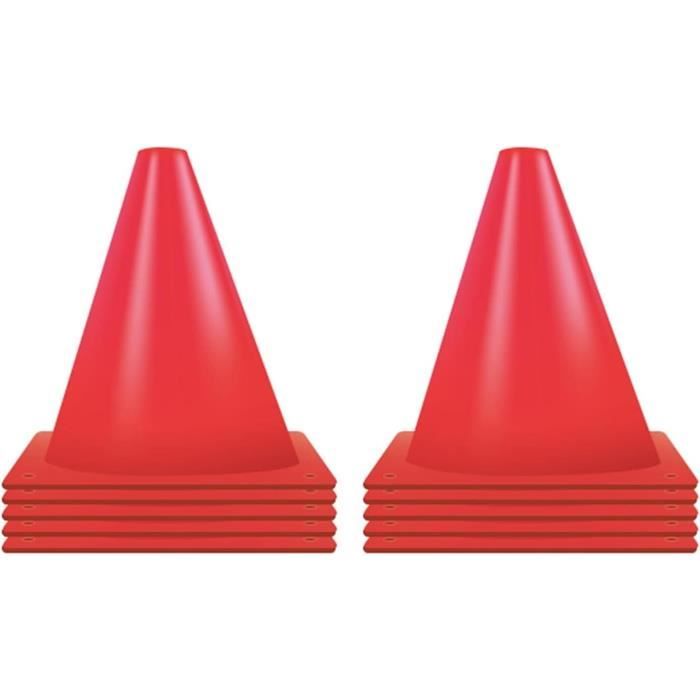 Cônes De Marquage Sportifs - Lot De 20 Ou 50, Diamètre 19 Cm, Couleurs Vives, En PE, Pour Football, Hockey - 14