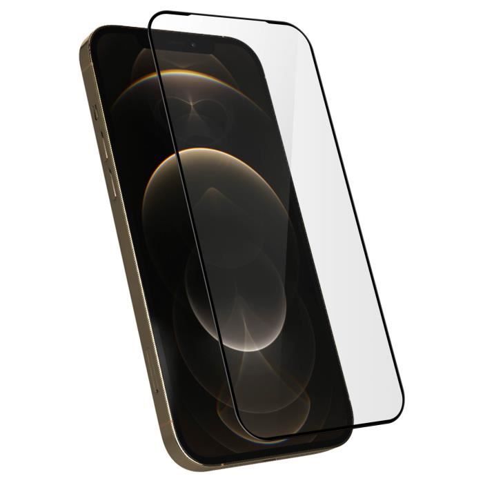 Film en verre trempé noir 9H pour iPhone 12 Pro Max