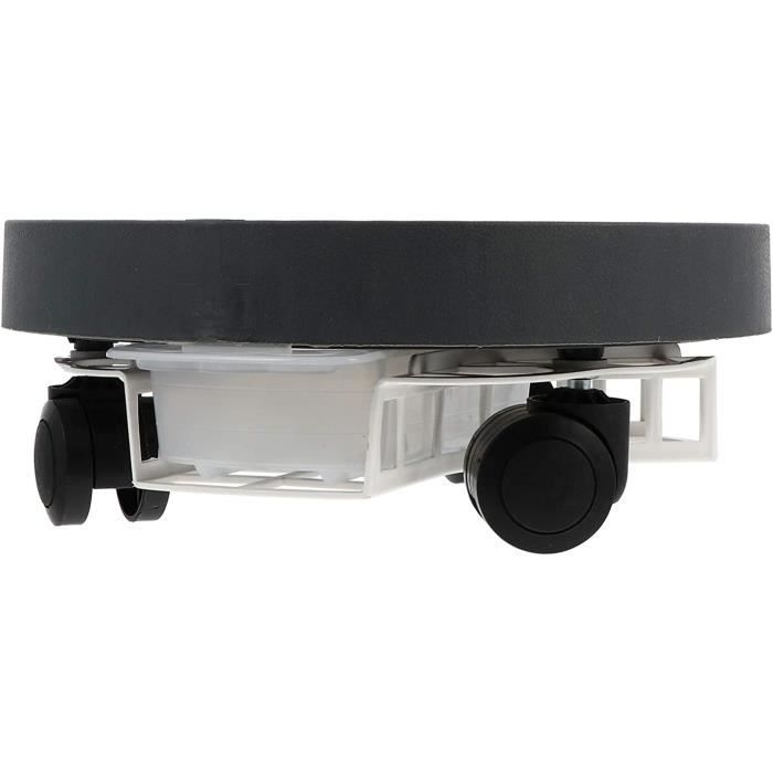 Tubayia Support à Roulettes Pour Plantes - Soucoupe Roulante Diamètre 37,5 Cm, Hauteur 17 Cm - Blanc - Facilite Le Déplacement Des Pots Lourds
