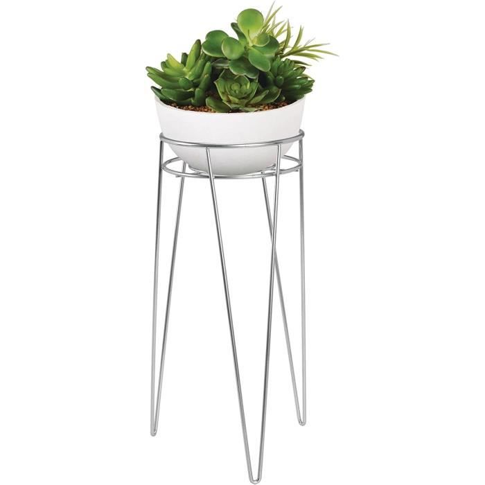 Support Plantes ZMTECH - Métal Noir - Hauteur Réglable 20-35cm - Pour Pots 8-14 Pouces