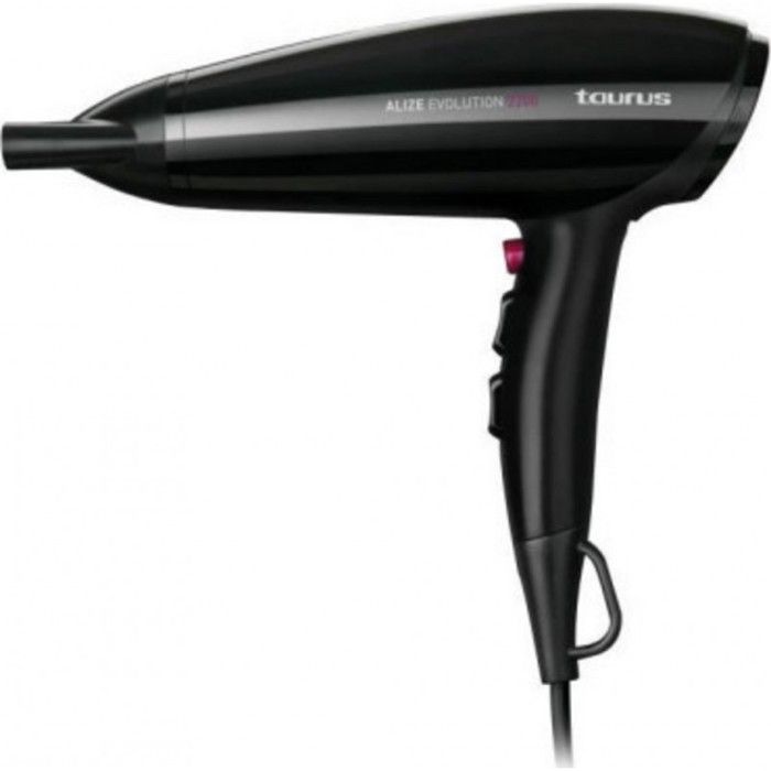 Sèche-cheveux Taurus Alize evolution 2200 de 2200W, 2 vitesses, 3 températures, jet d'air froid, concentrateur