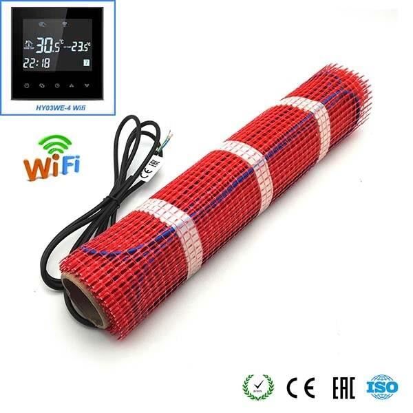 Tapis chauffant pour chauffage par le sol au ciment imperméable avec thermostat WiFi HY03WE4