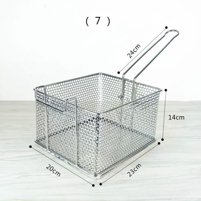 Panier De Friture Pliable En Acier Inoxydable - Passoire Multifonction 23x11cm Pour Frites, Légumes Et Plus