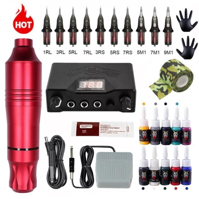 Kit Complet De Tatouage EZ - Stylo Machine à Tatouer - 29 Pièces - Neuf