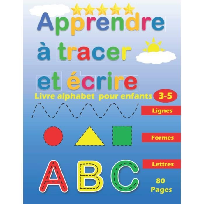 486 apprendre a tracer et ecrire lignes formes lettres livre alphabet pour enfants activites de tracage d ecriture 80 pa cdiscount jeux jouets coloriages com puzzles