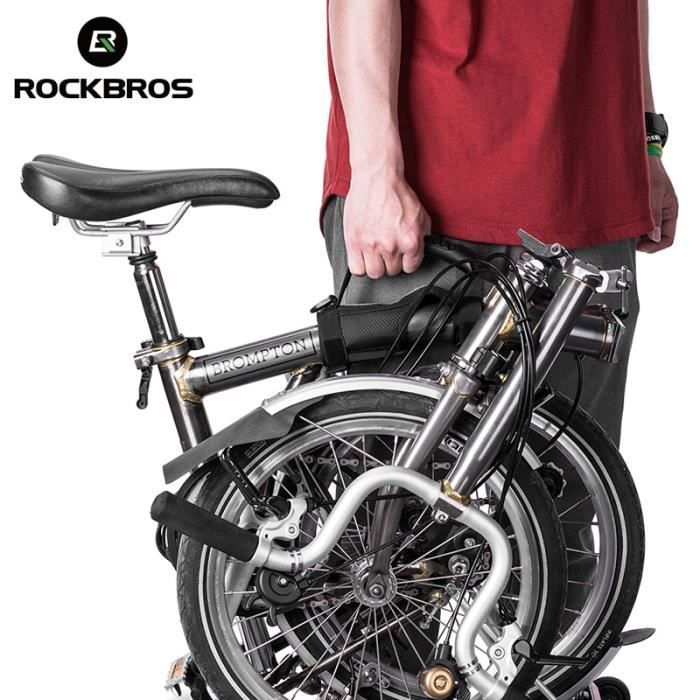 ROCKBROS – cadre de vélo pliant, sangle d'épaule de transport de vélo, poignée de transport de vélo, poignée