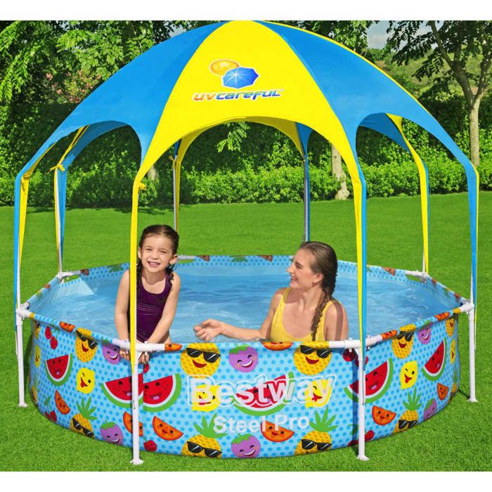 Piscine Hors-sol Tubulaire pour Enfants Bestway Splash-In-Shade 244x51 cm avec