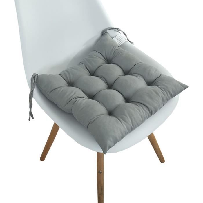 40x40cm Coussin de Chaise Carré Confortable Diverses Couleurs Gris