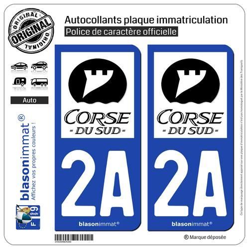 Autocollant Corse 2A Pour Plaque D'immatriculation - Décalcomanie Régionale, Pour Voiture, Moto, Etc.